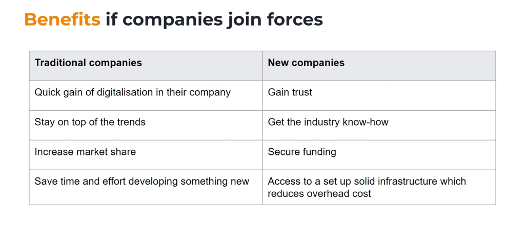 Benefits if companies join forces