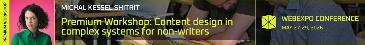 Premium Workshop: Content design in complex systems for non-writers